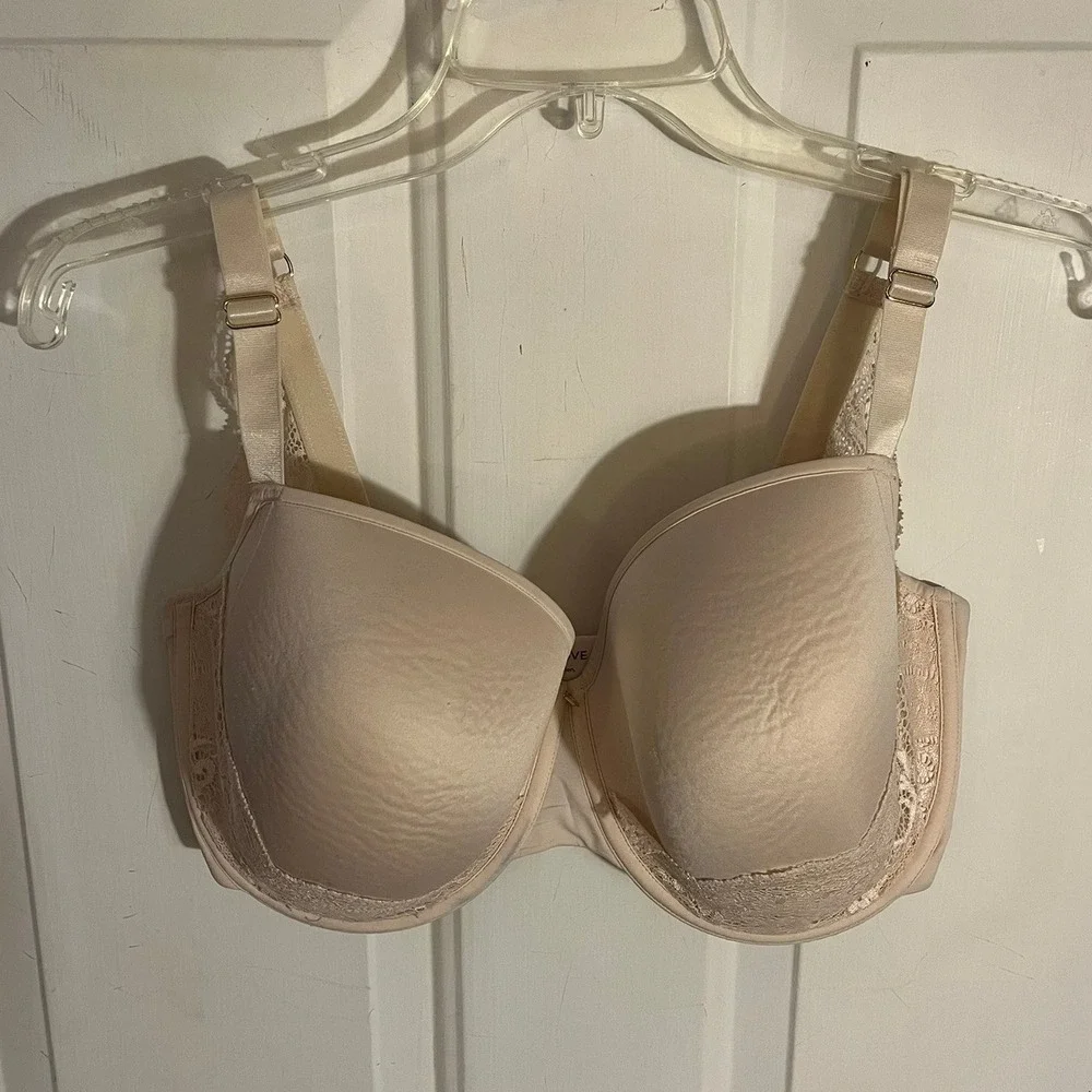 ThirdLove NWOT‎ $78 Women's Cream 24/7 Lace Detail T-Shirt Underwired Bra in 34H